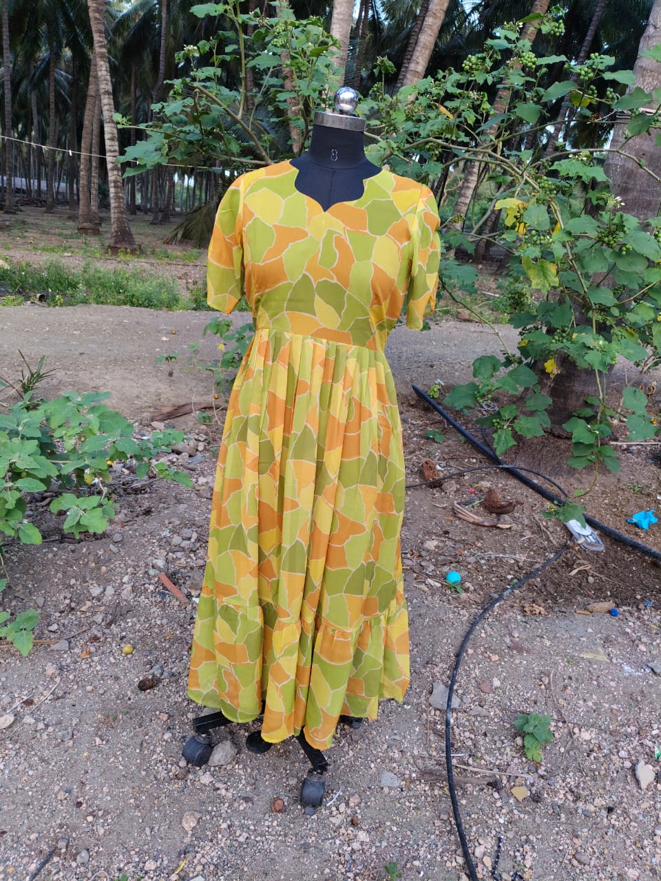 Georgette Floral Frock GFF07