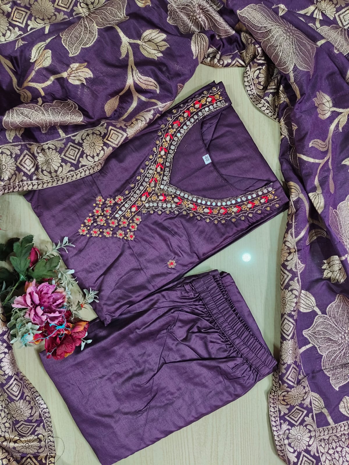 Premium Modal Chanderi Silk Kurti - CSK54