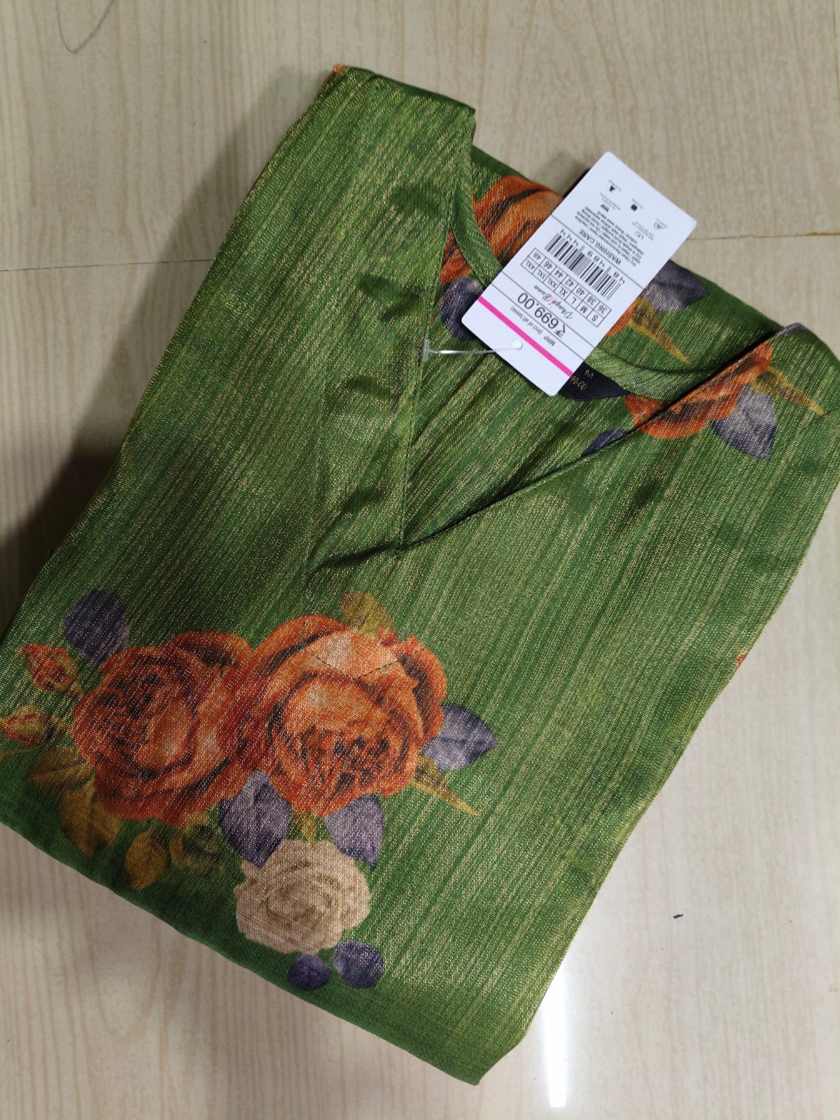 Floral Tissue Kurti - FTK32