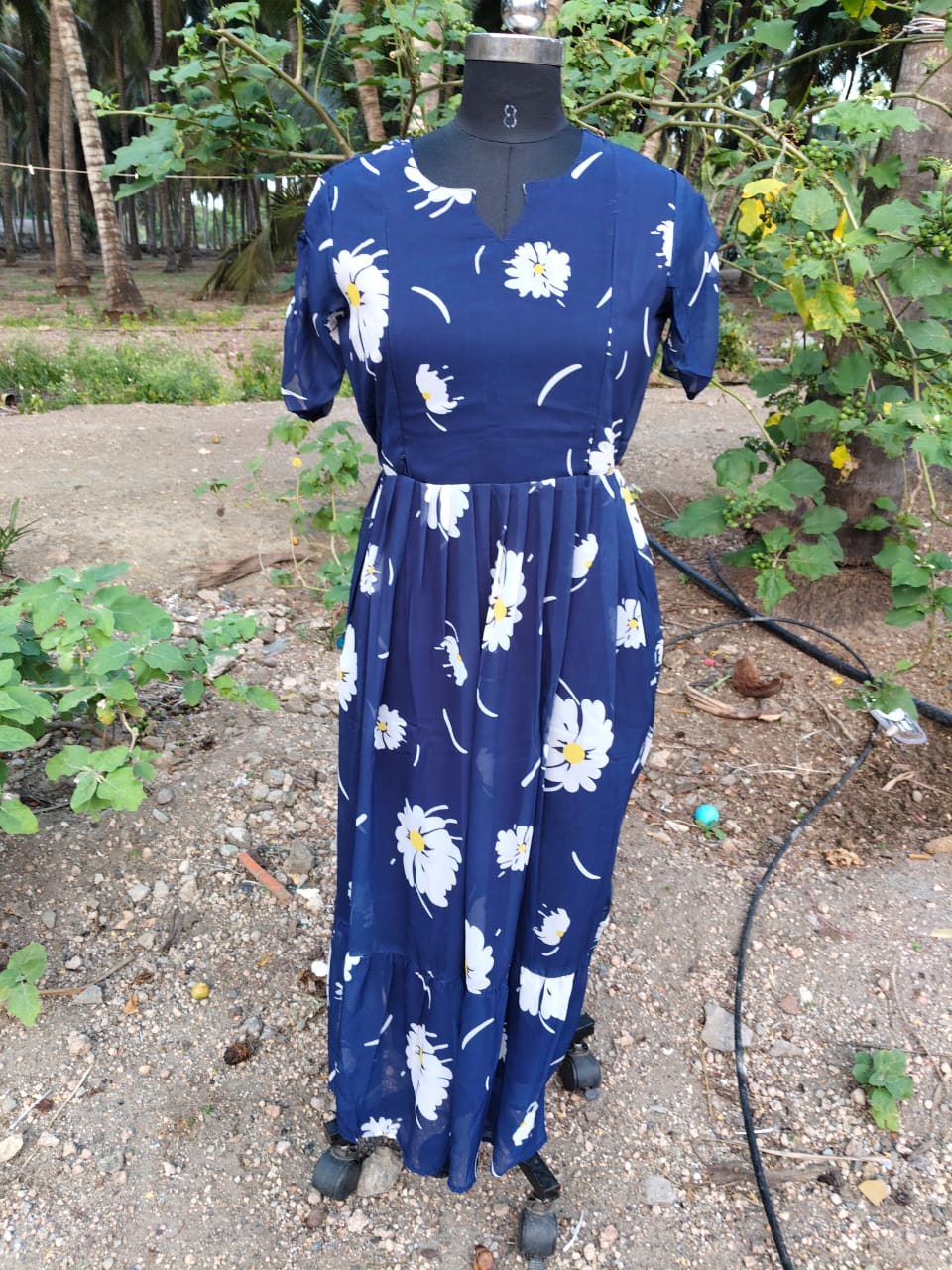 Georgette Floral Frock GFF06