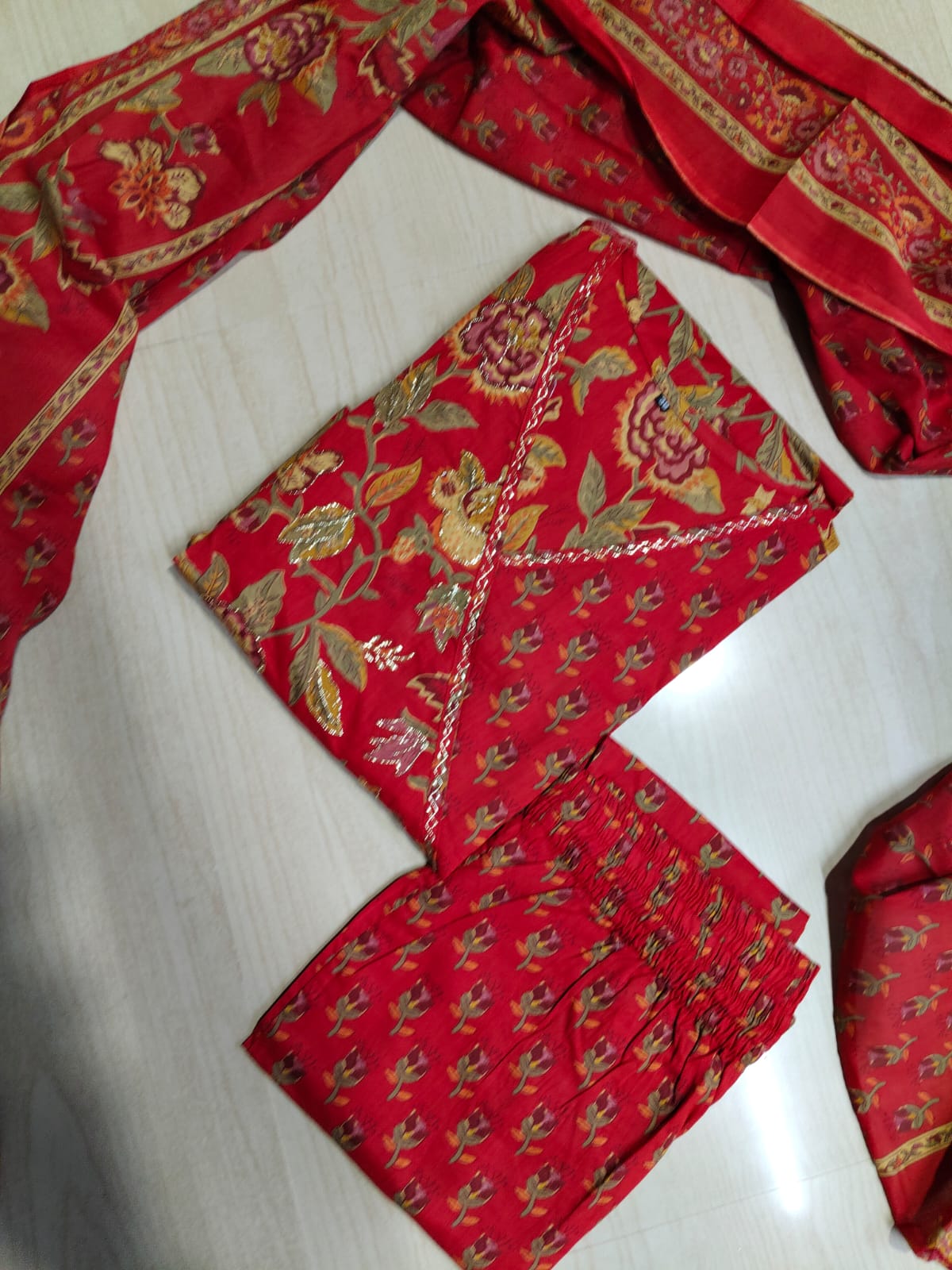 Cotton Floral Anarkali - CA64