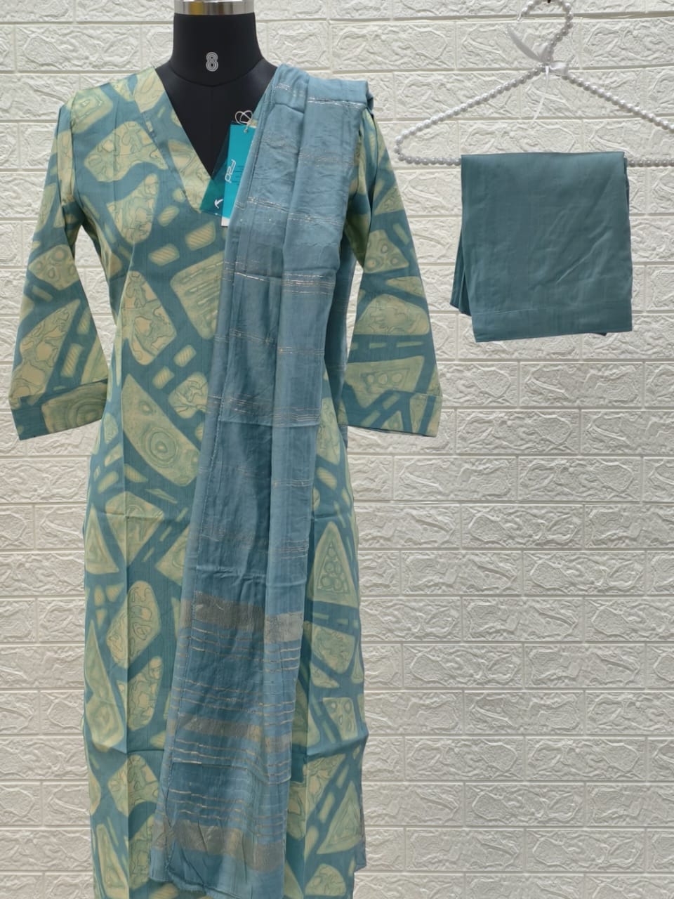Kurti with Pant and Linen Dupatta sets - KPL35