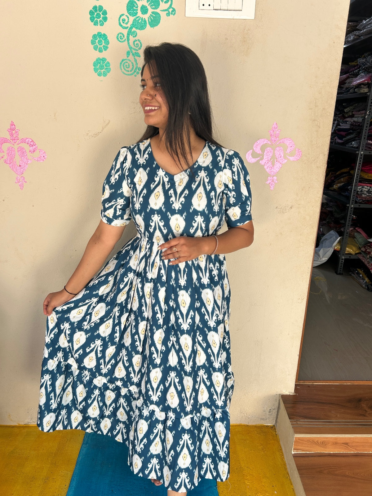 Cotton Floral Frock - CFF45