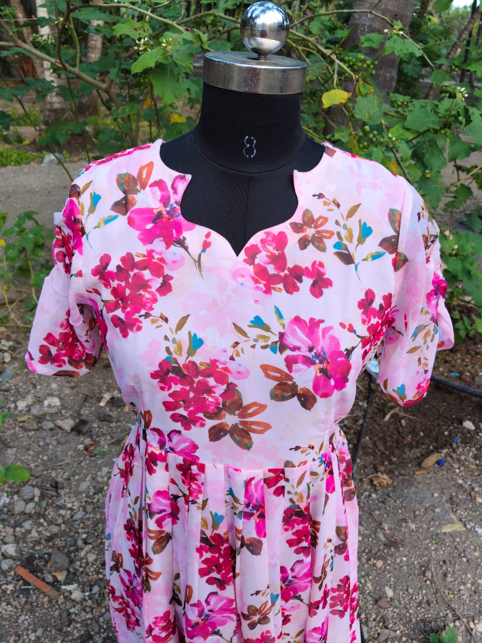 Georgette Floral Frock GFF10