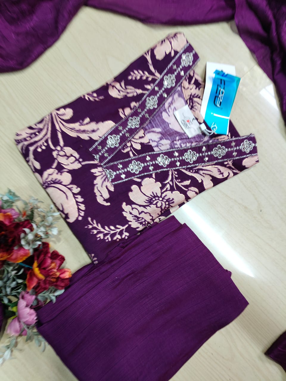 Premium Shiny Vetican Silk Kurti - SVK15