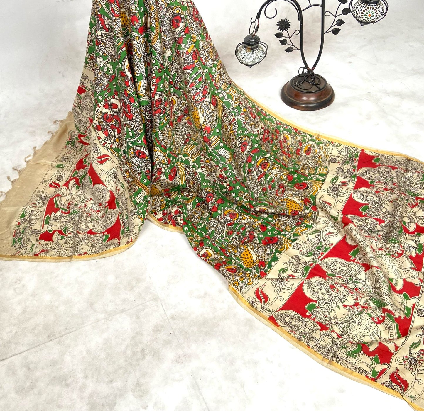 Kalamkari Zari Boarder Duppata KZD09