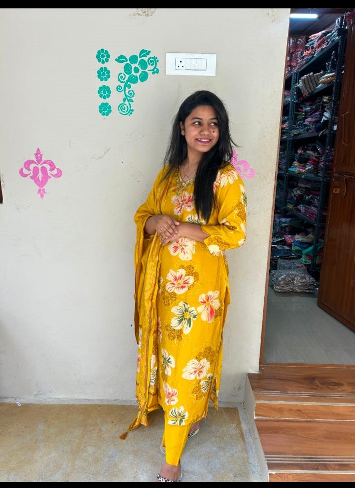 Premium Modal Chanderi Silk Kurti - CSK02