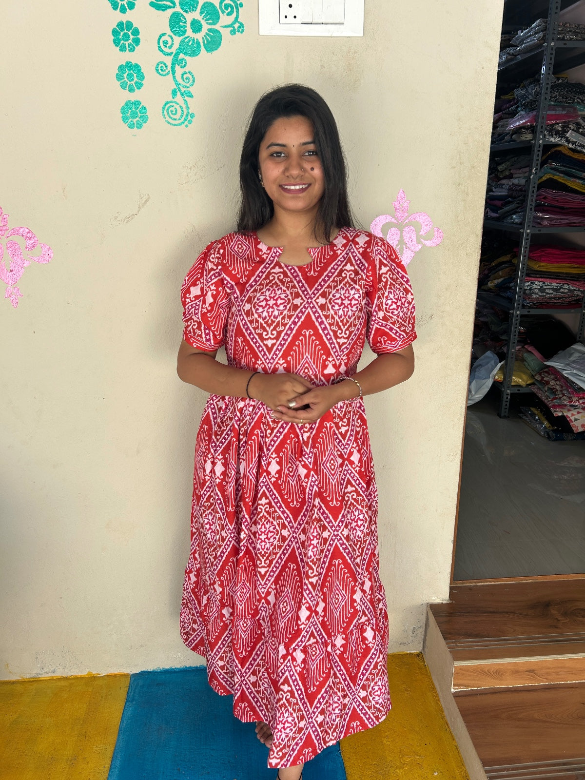 Cotton Floral Frock - CFF47