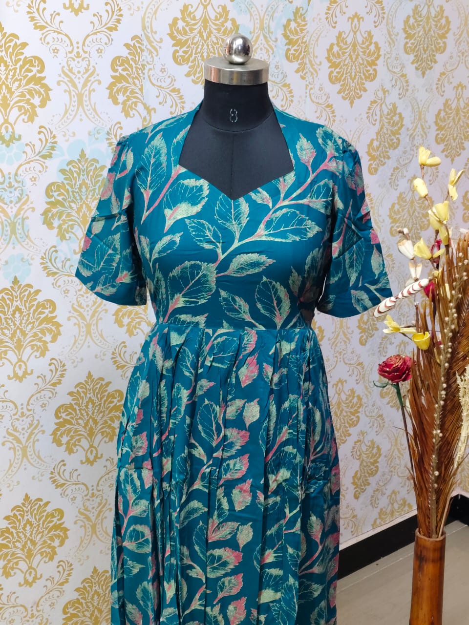 Rayon Floral Frock CFF149