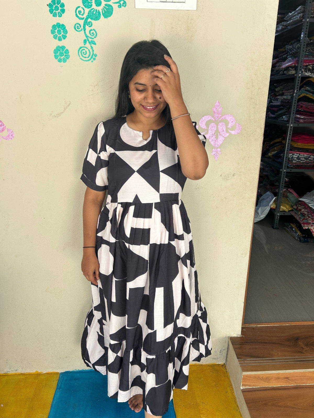 Cotton Floral Frock - CFF57