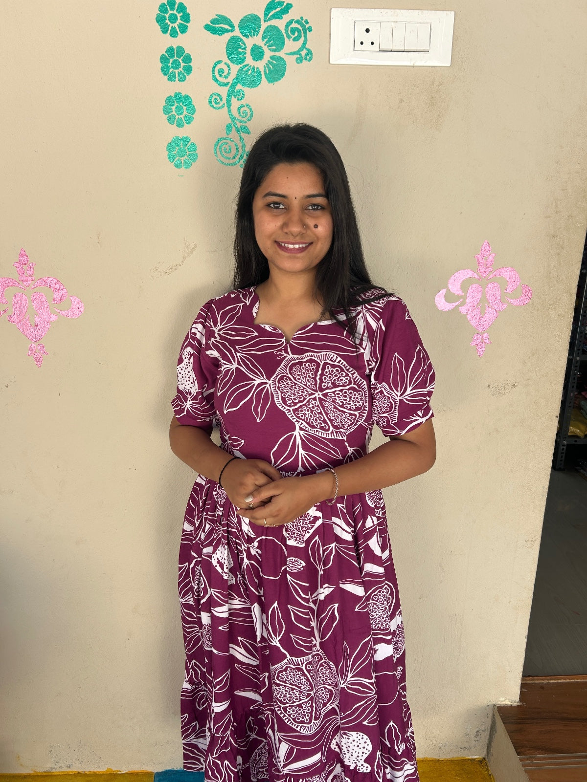 Cotton Floral Frock - CFF63