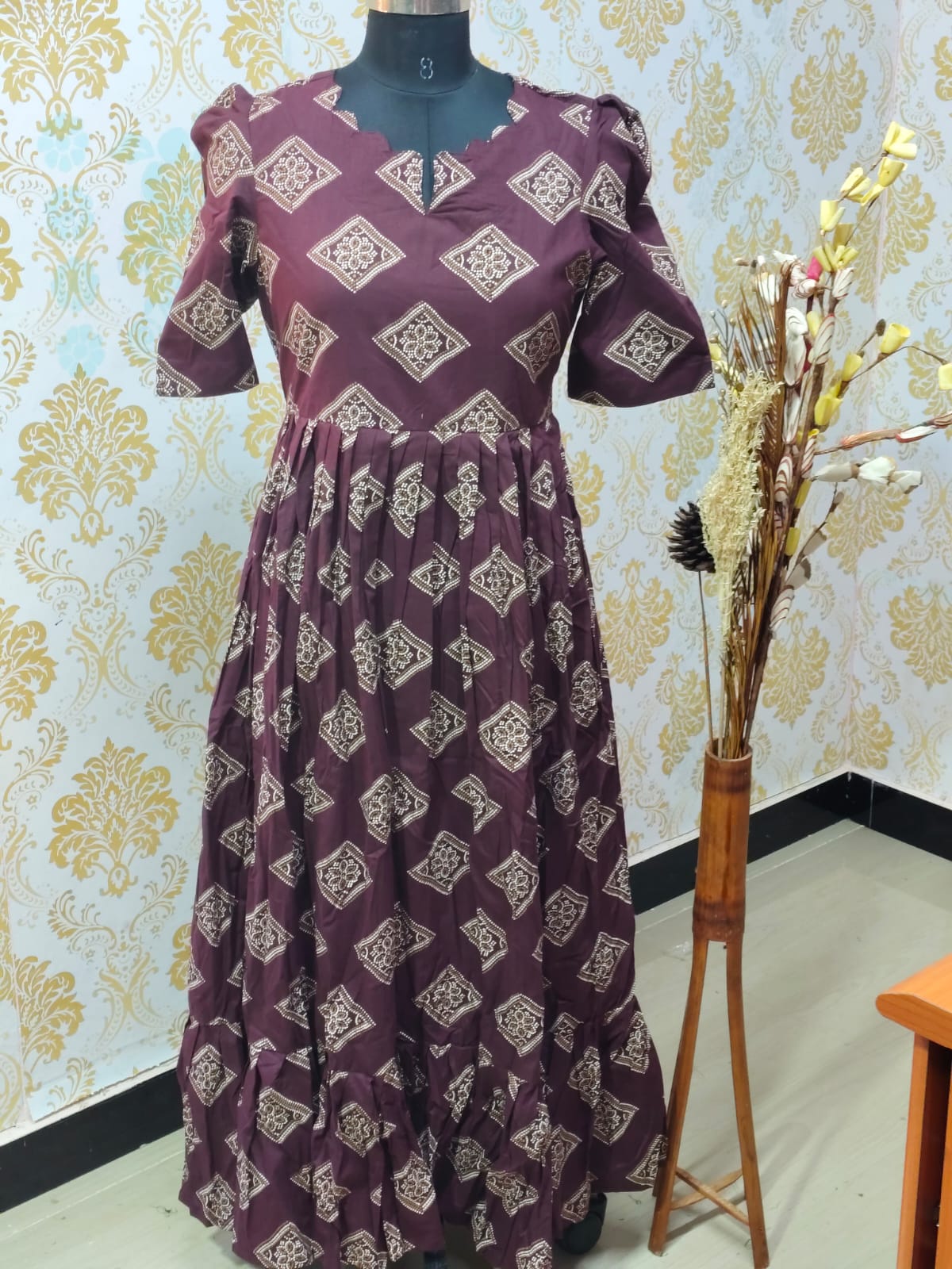 Cotton Floral Frock - CFF110