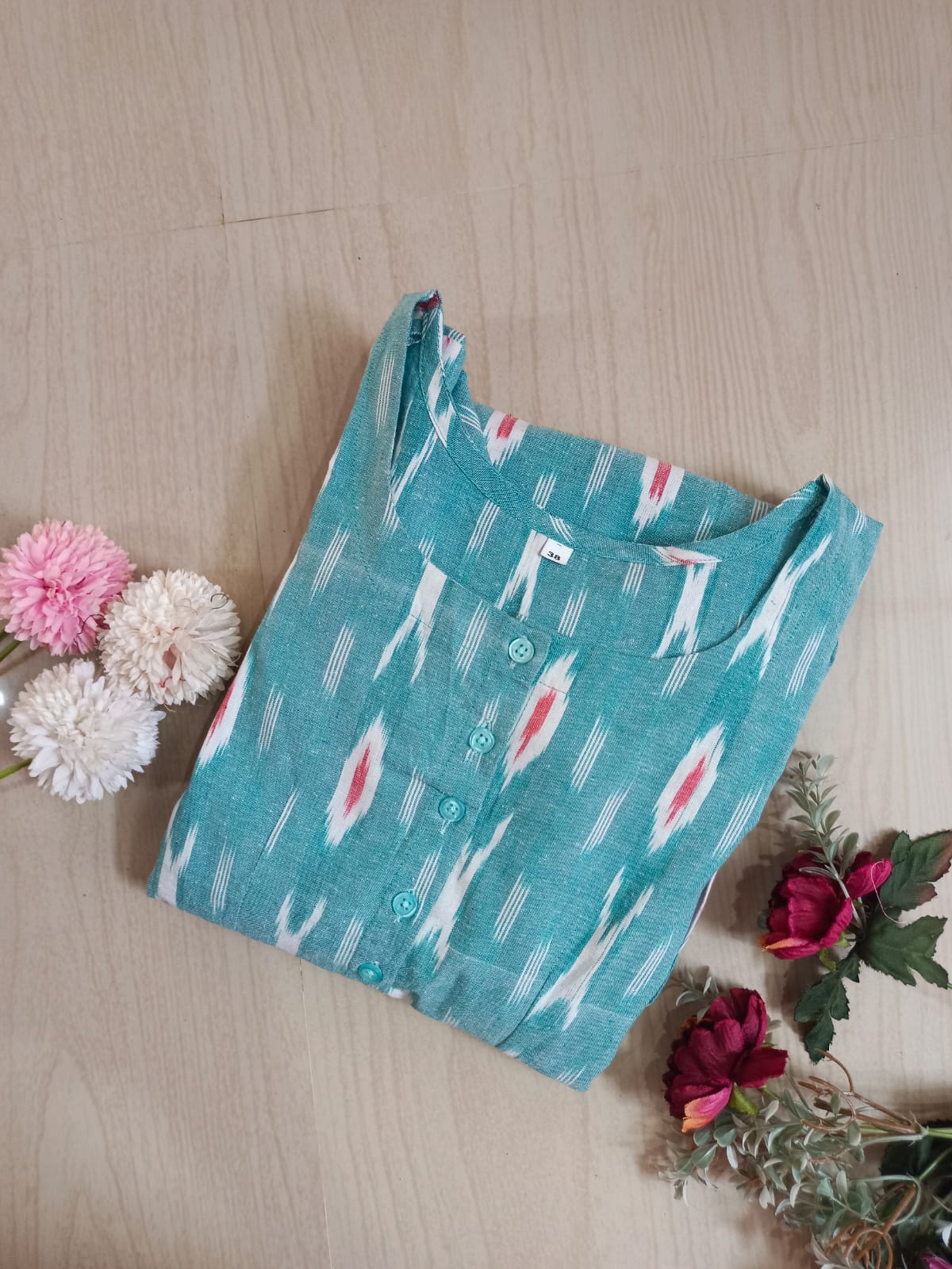 Cotton Ikkat Feeding Frock IFF09