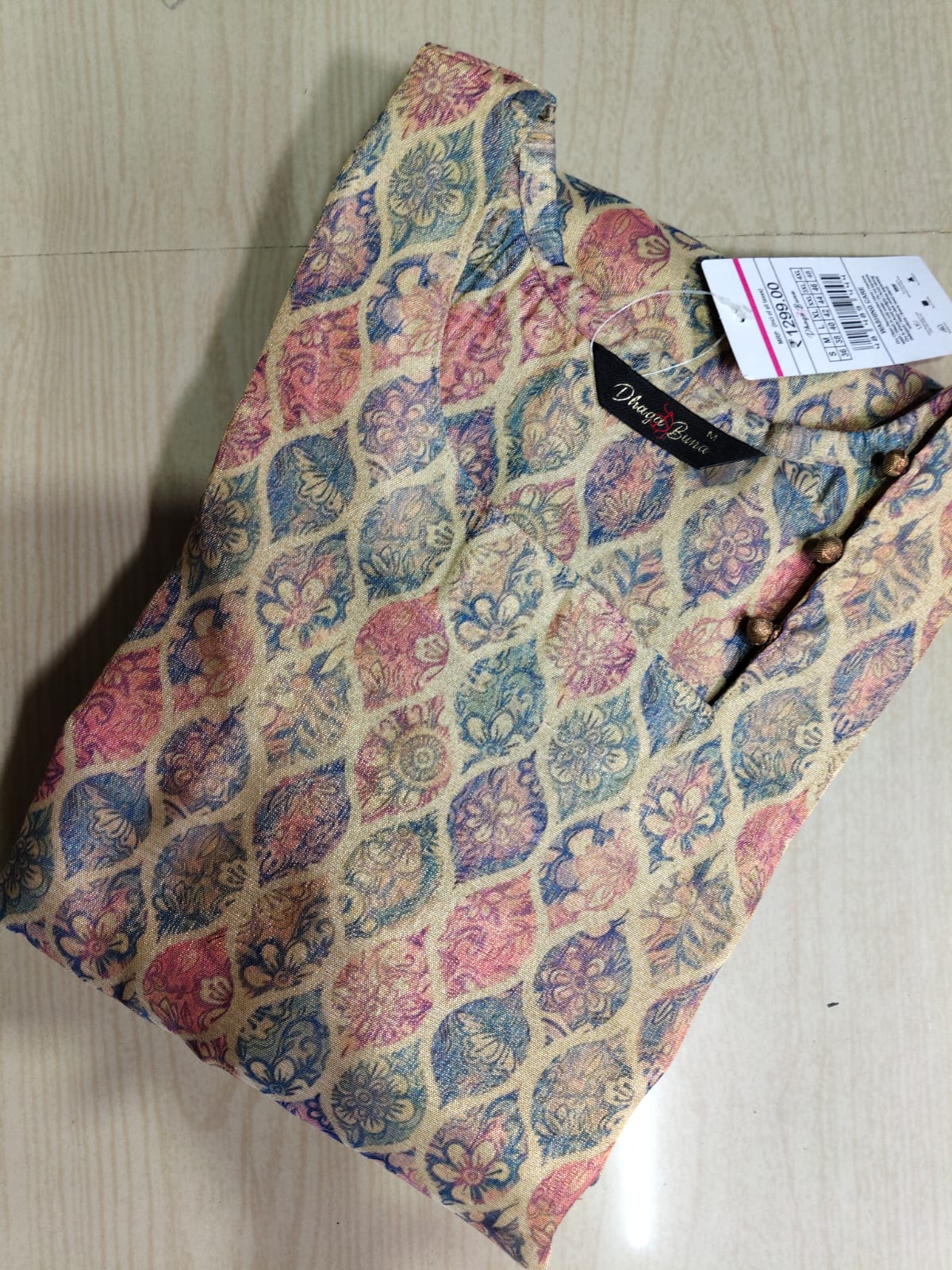 Floral Tissue Kurti - FTK28