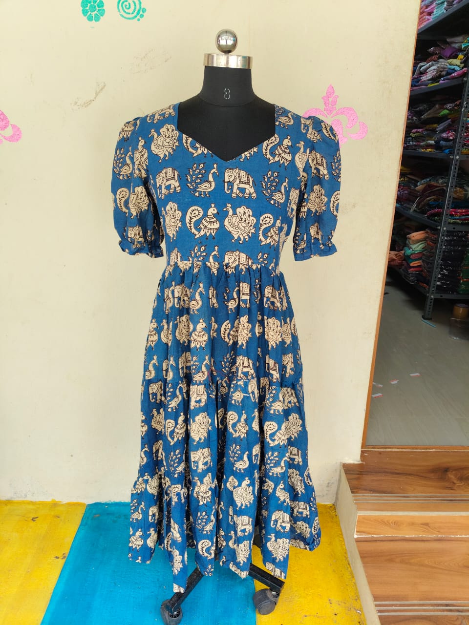 Kalamkari Anarkali Frock KAF29