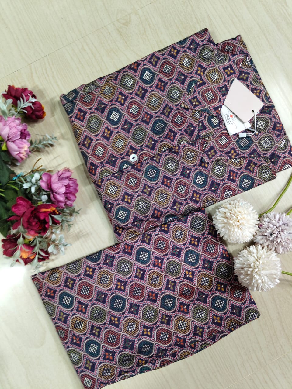 A Line Vertican Silk Kurti AVS02