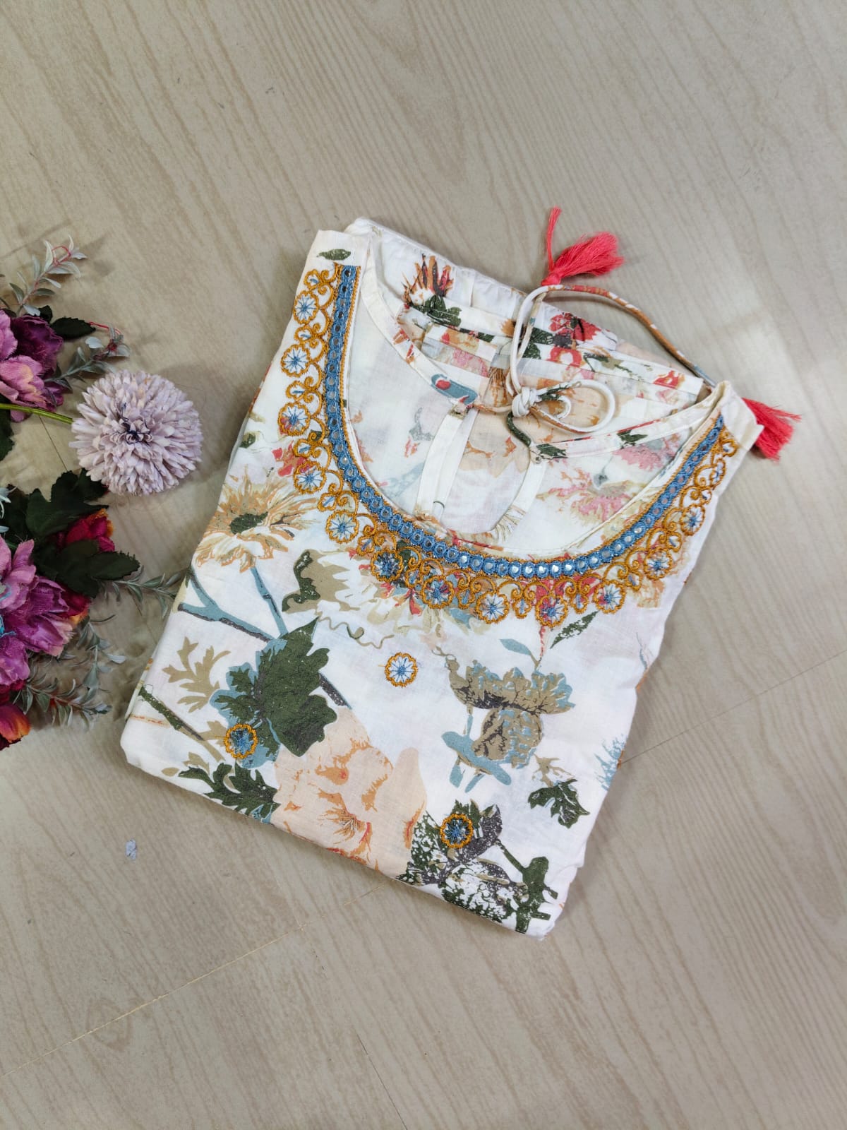 Cotton Long Sleveless Frocks CLF33