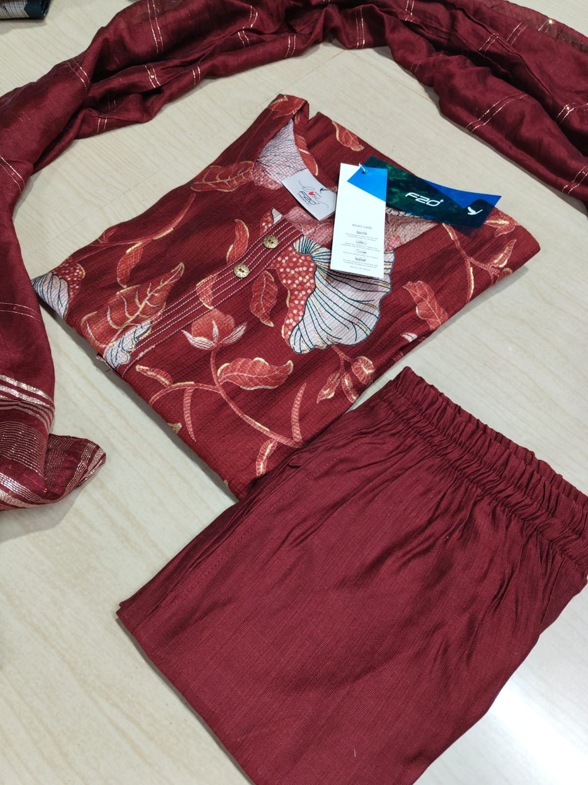 Premium Shiny Vetican Silk Kurti - SVK34