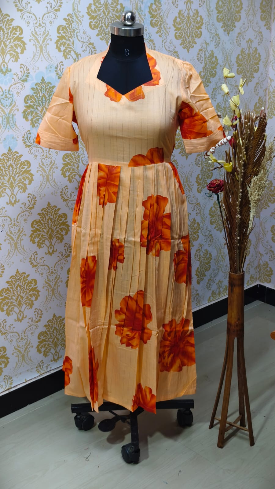 Rayon Floral Frock CFF145