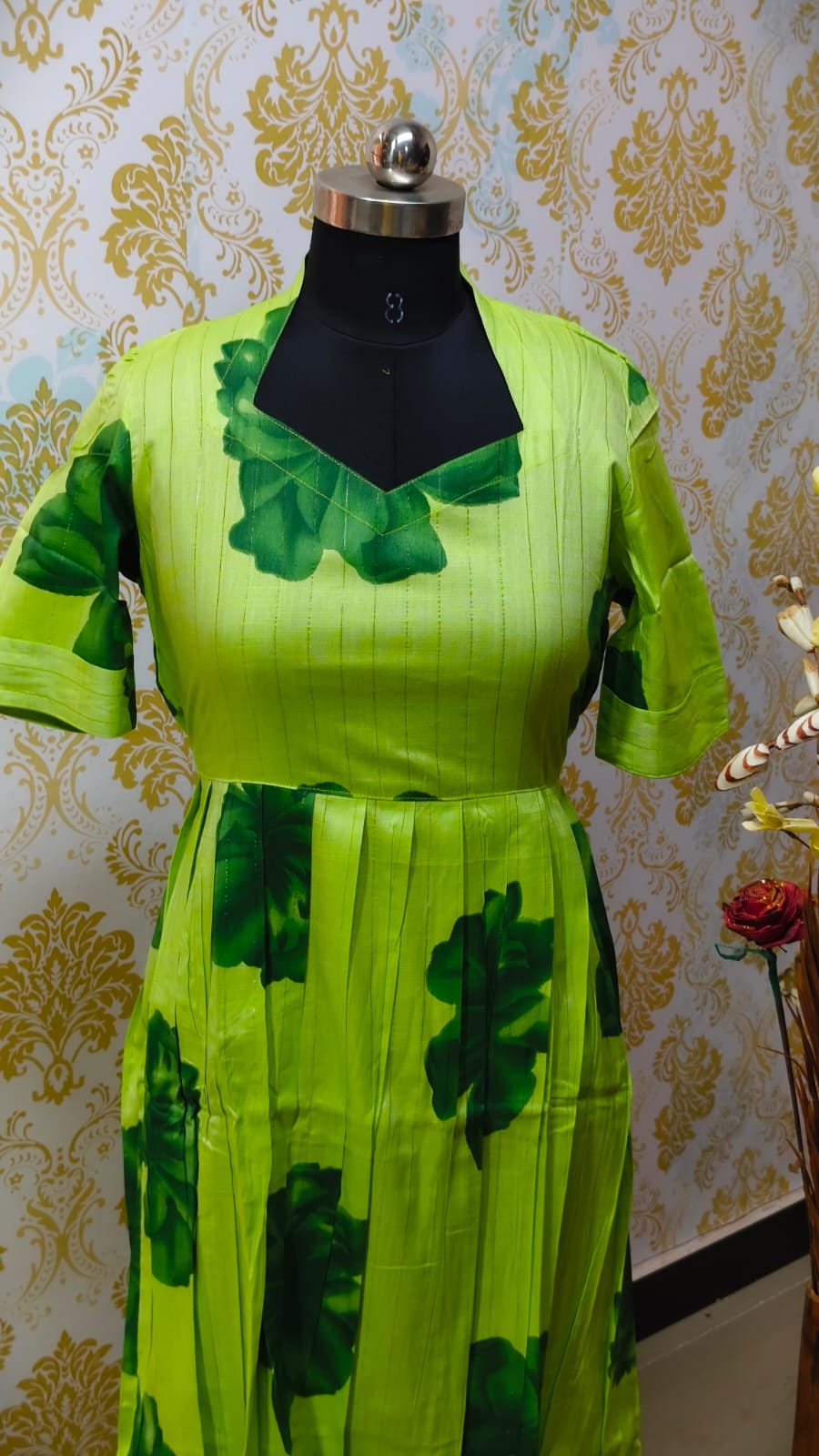 Rayon Floral Frock CFF147