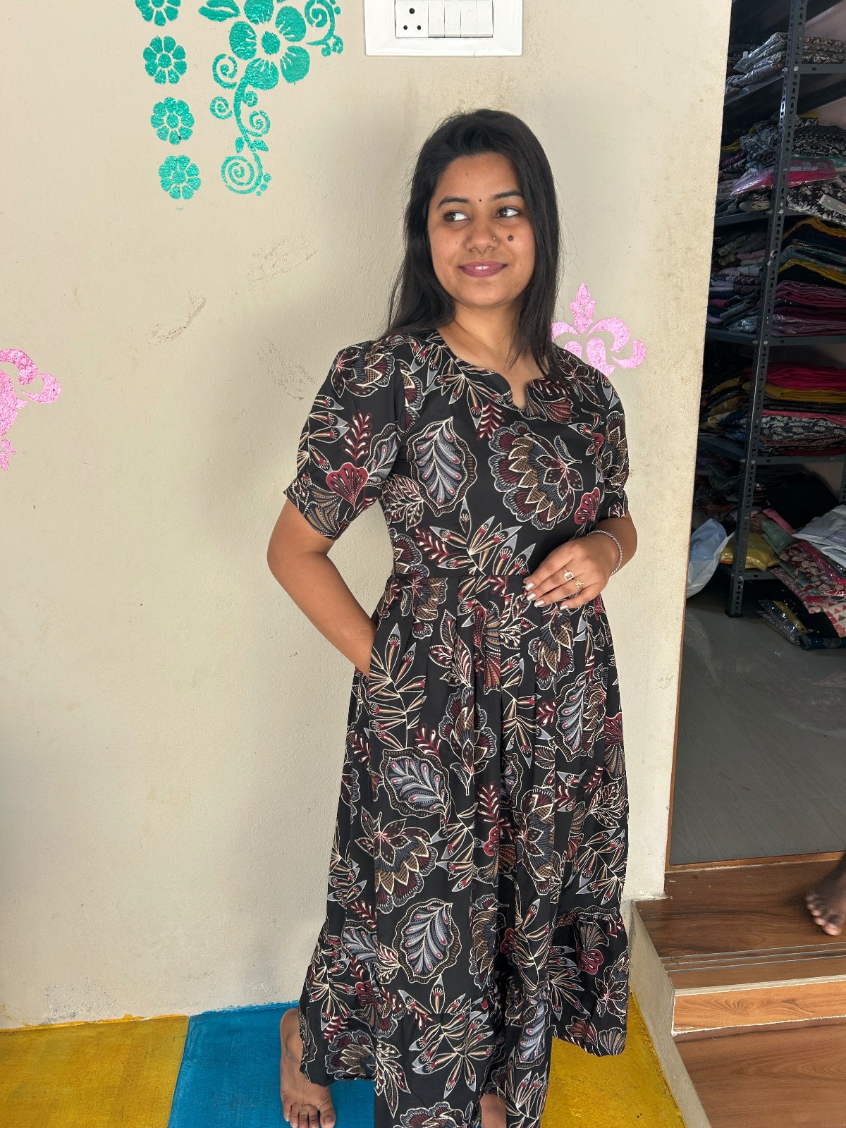 Cotton Floral Frock - CFF51