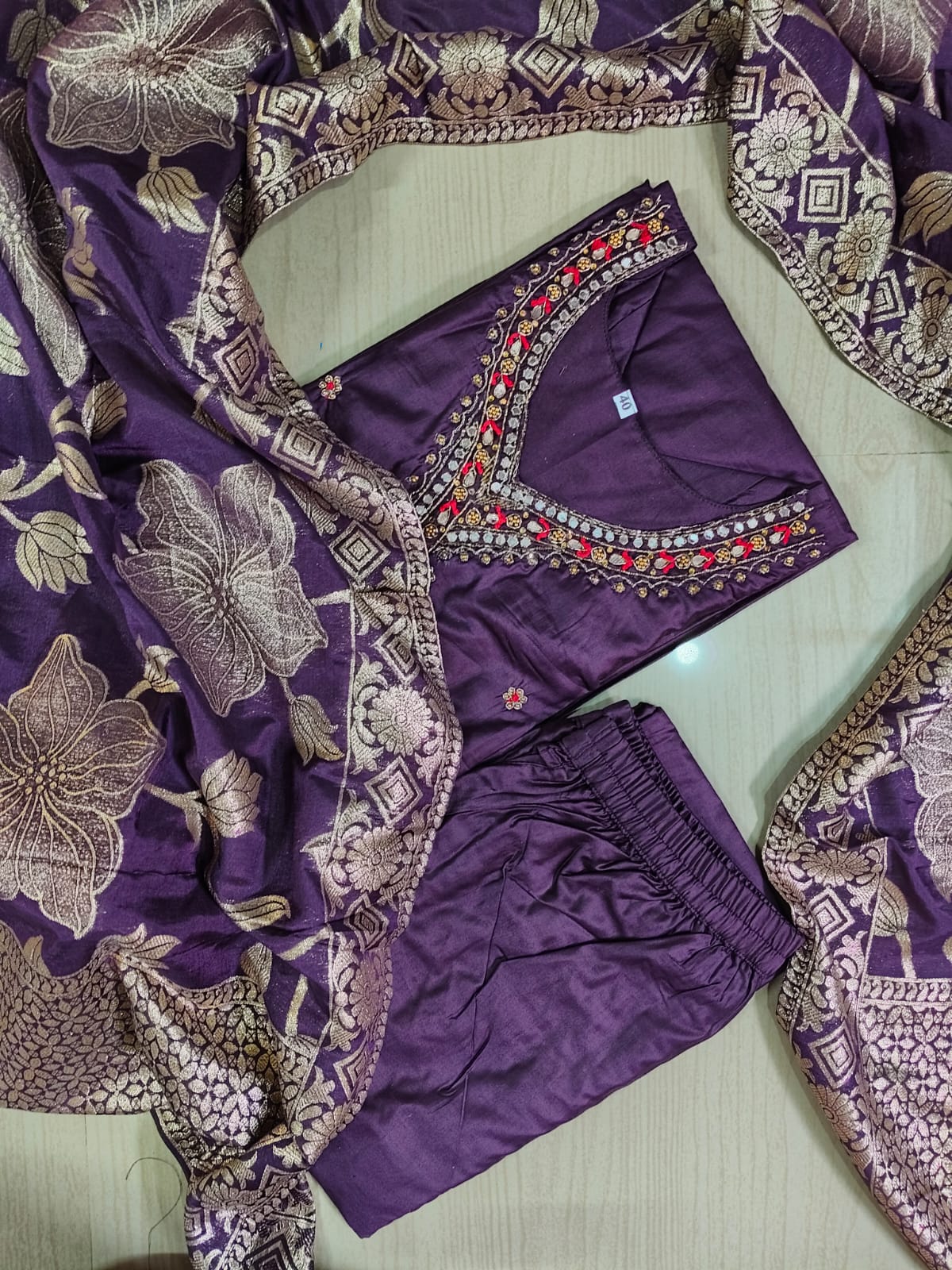Premium Modal Chanderi Silk Kurti - CSK54