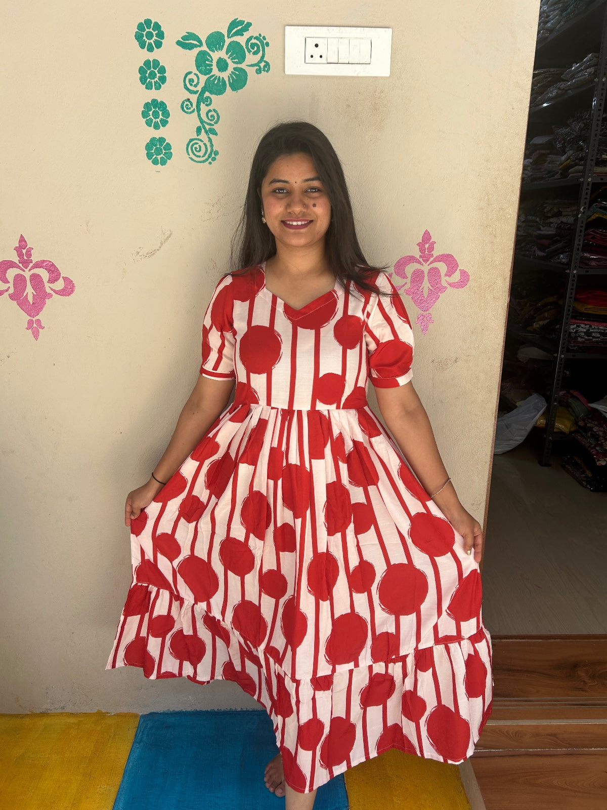 Cotton Floral Frock - CFF55