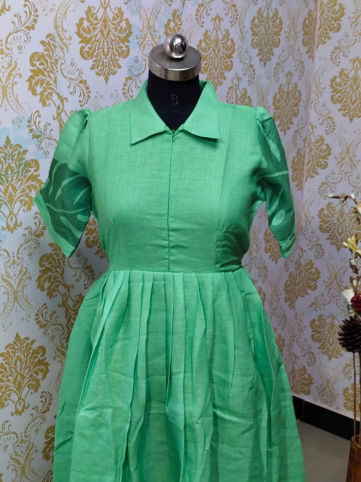 Linen Cotton Feeding Frock IFF72