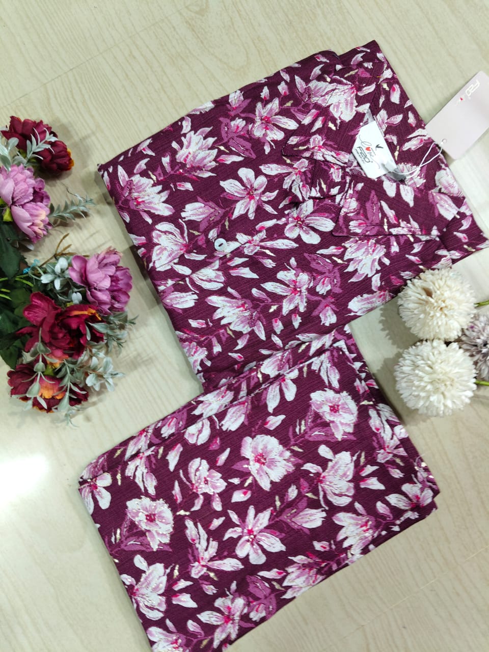 A Line Vertican Silk Kurti AVS14