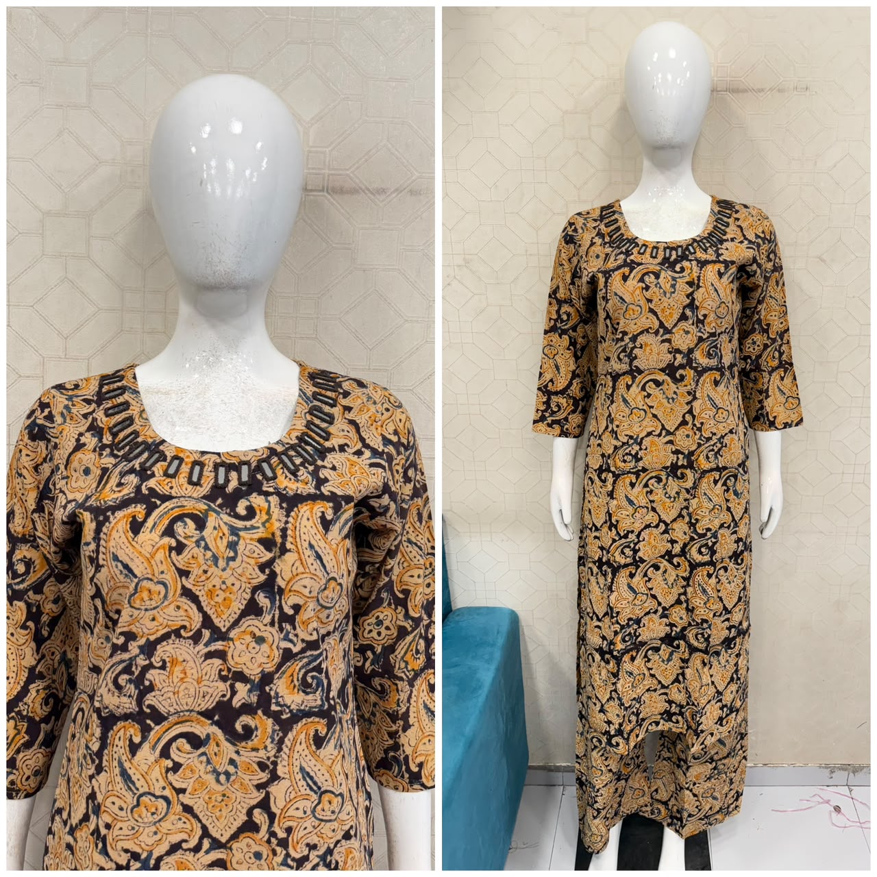 Kalamkari Kurti With Phant PKA08
