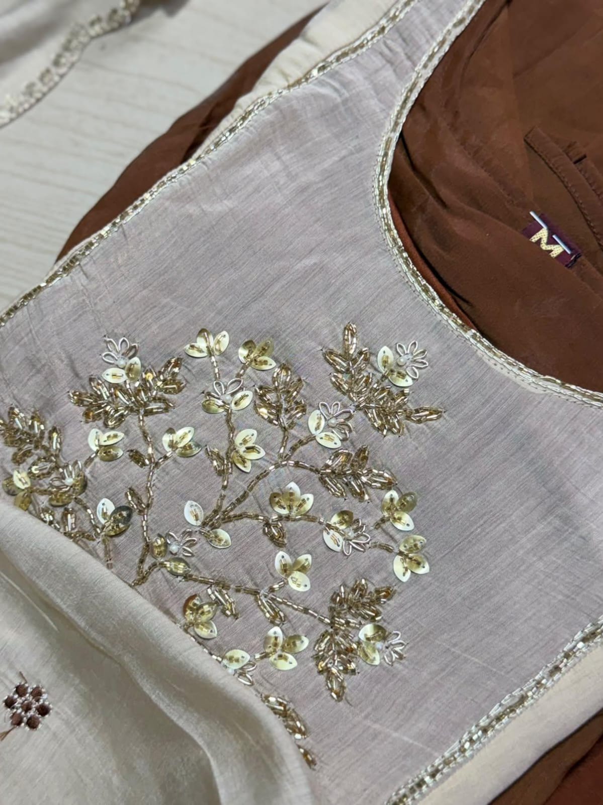 Premium Chanderi Silk Kurti SetDK102
