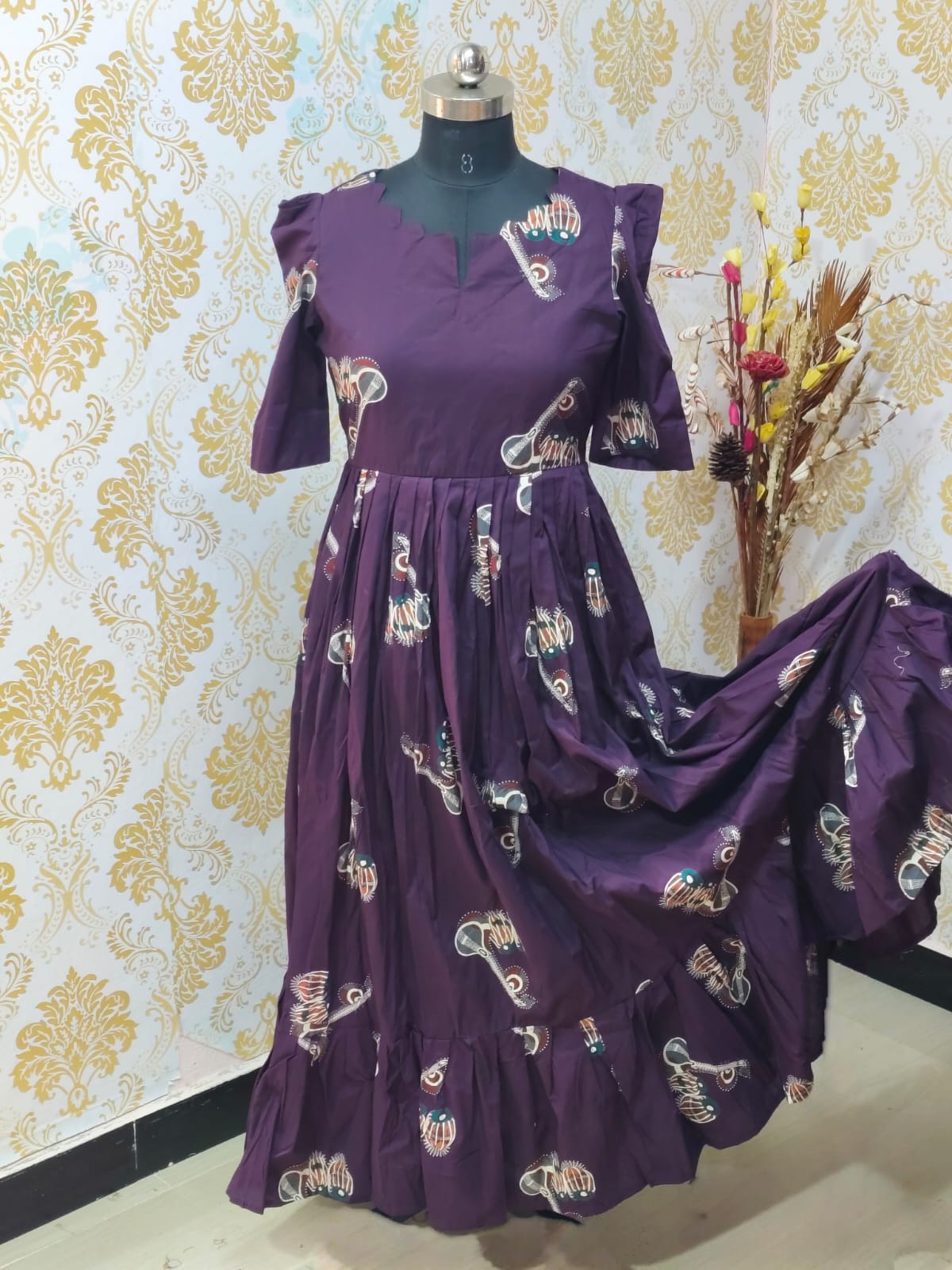 Premium Rayon Floral Frock - CFF104