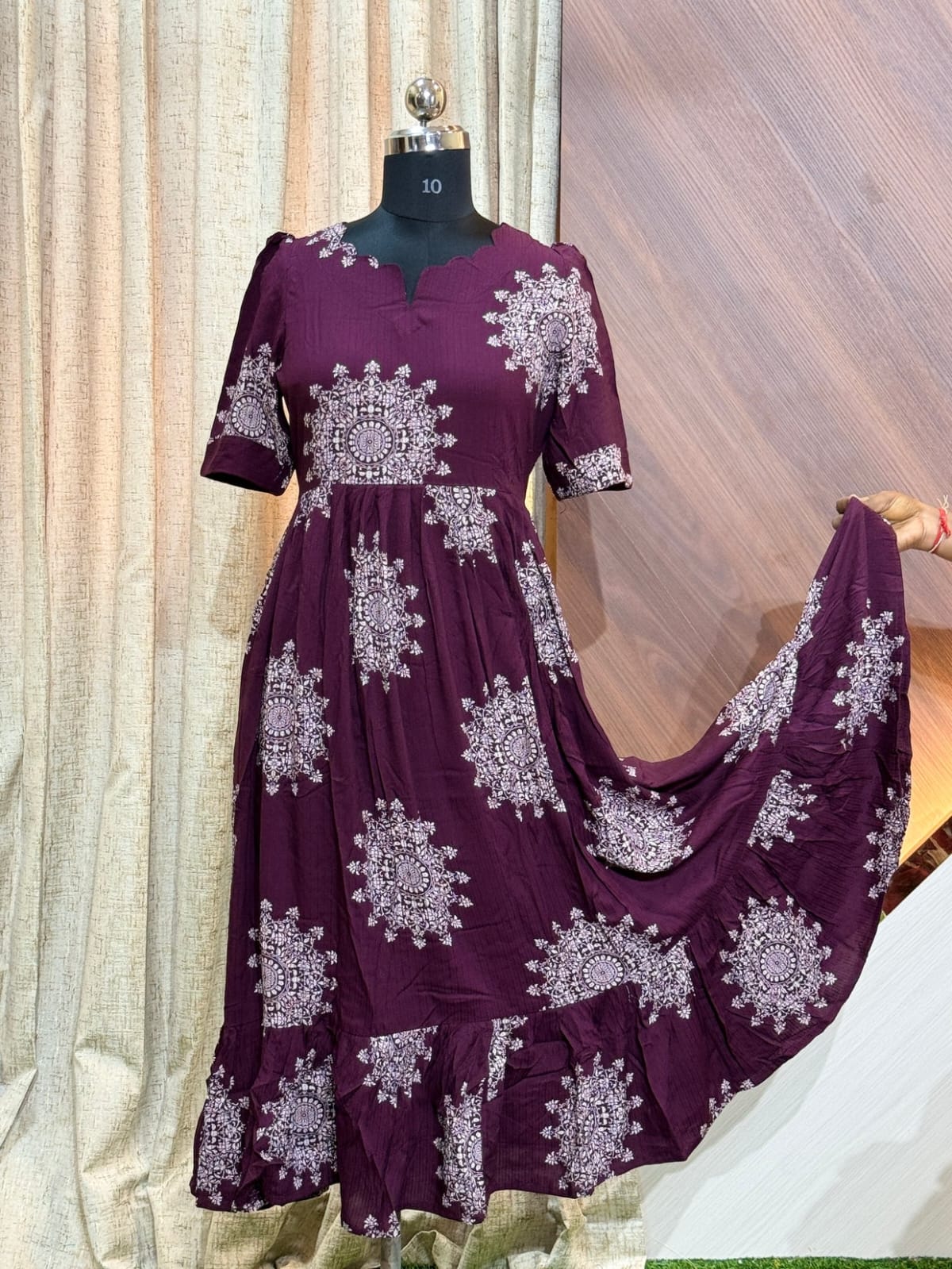 Premium Rayon Floral Frock RF10