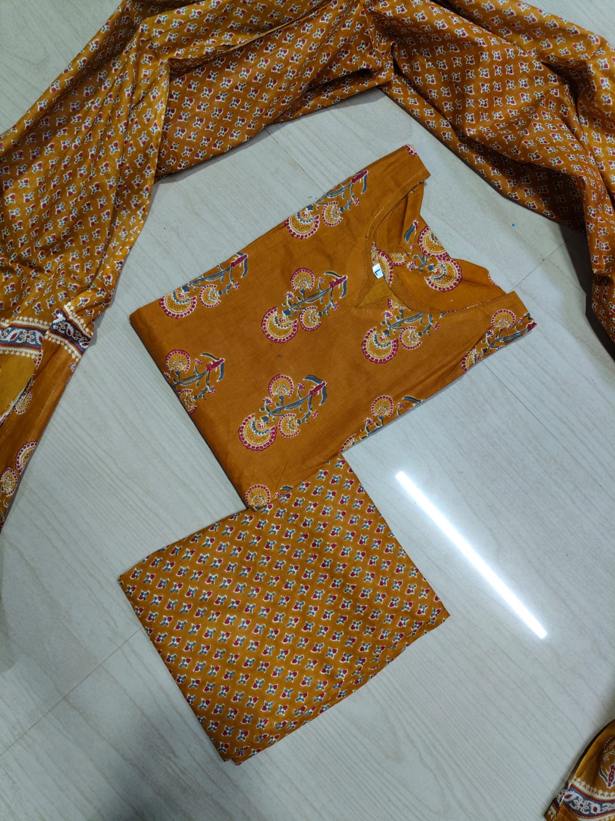 Jaipur Cotton Kurti Set - JKS10 (Check Our Size Chart Before Placing the Order)
