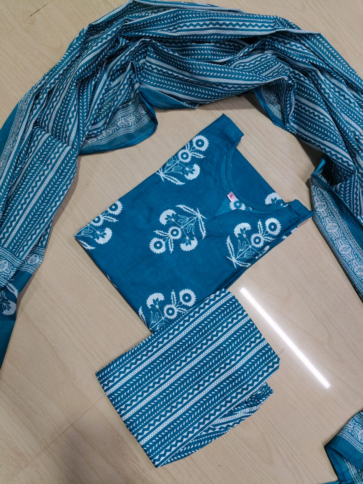 Jaipur Cotton Kurti Set - JKS11 (Check Our Size Chart Before Placing the Order)