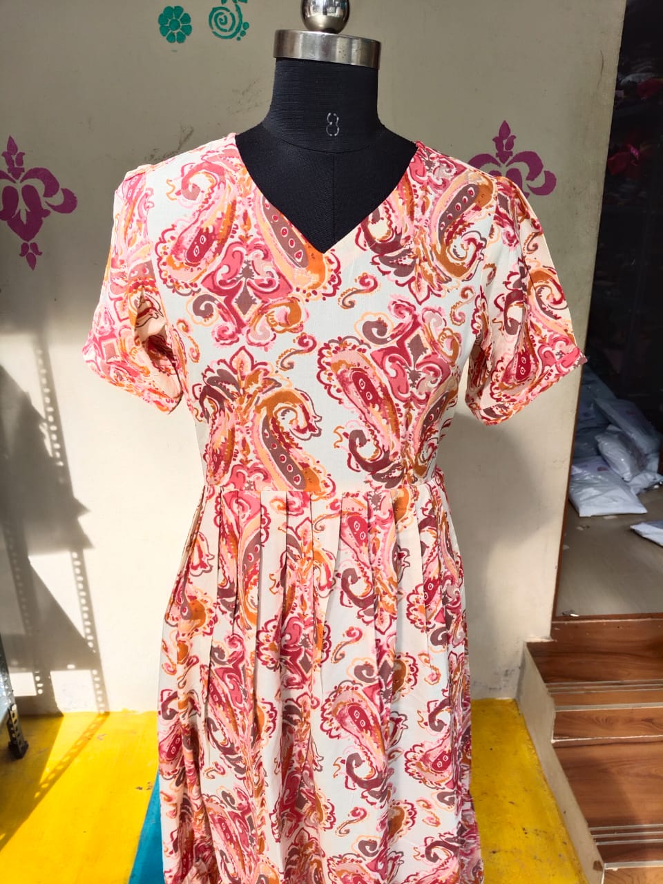 Cotton Floral Frock - CFF111