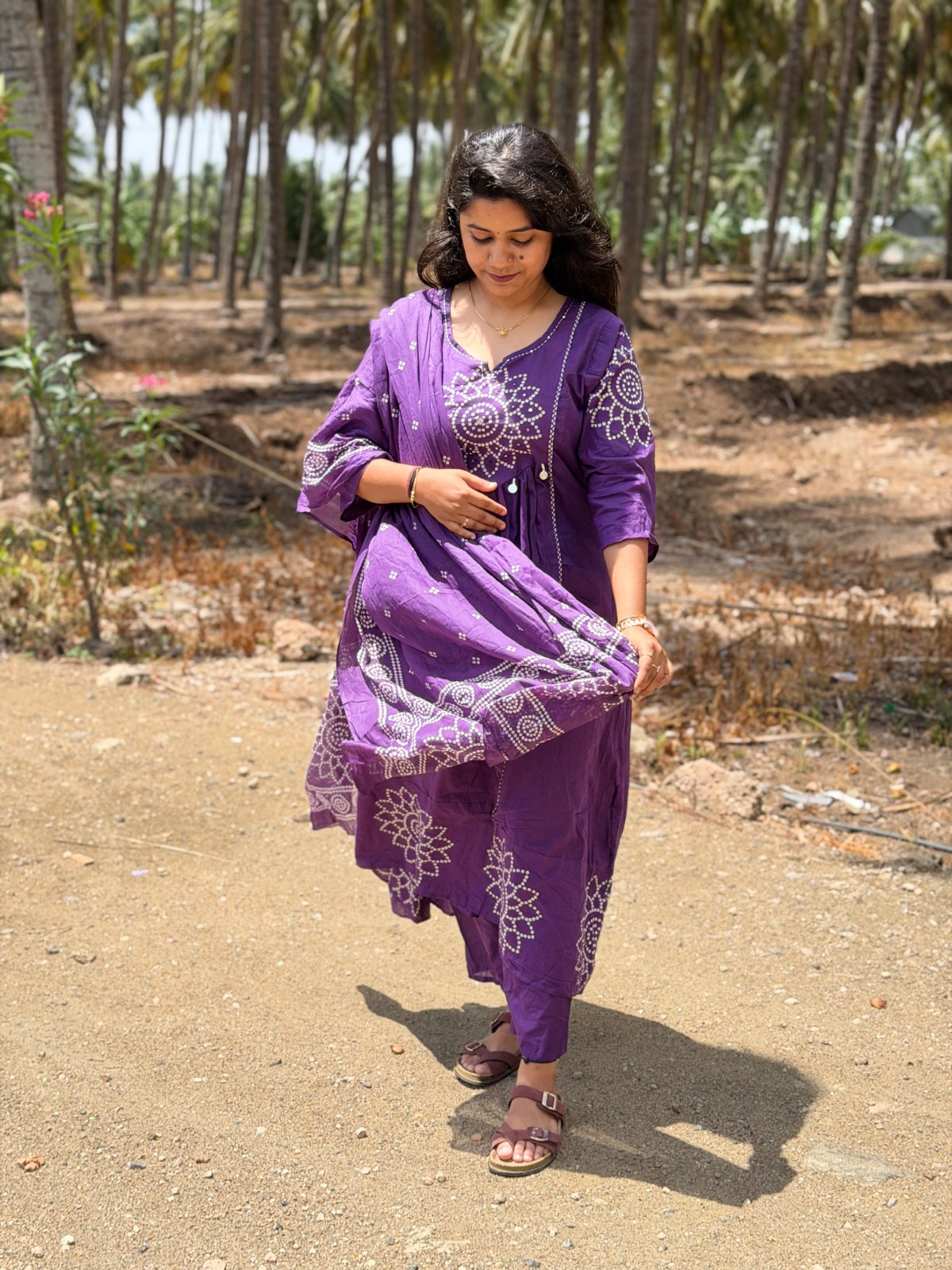 Cotton Floral Anarkali AS121