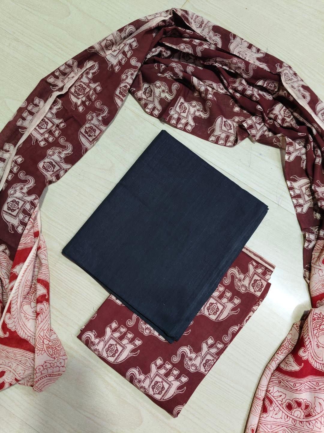 Premium Cotton Top and Kalamkari Phant With Dupatta RS122