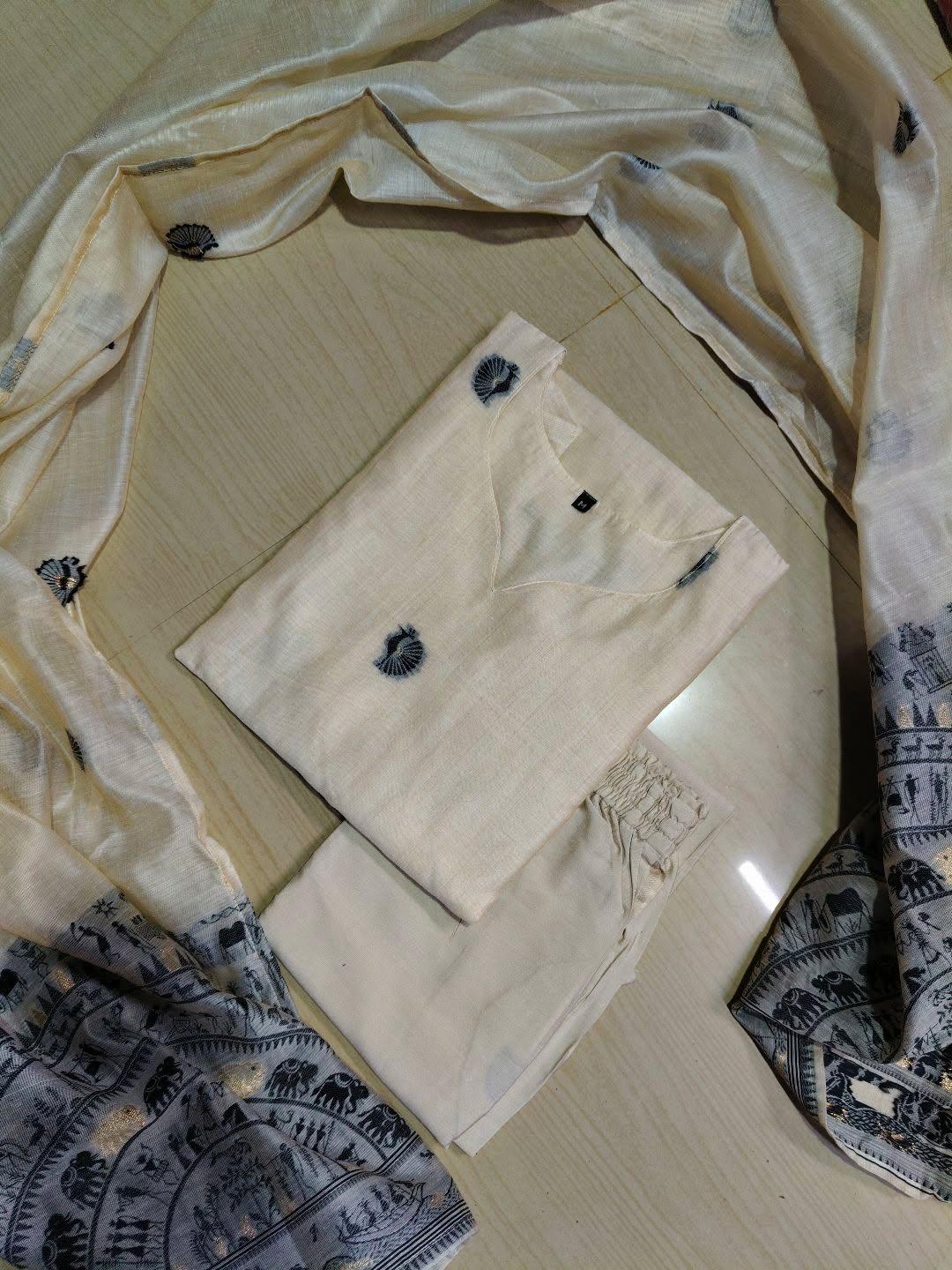 Premium Jamdani Kurti Set EW124