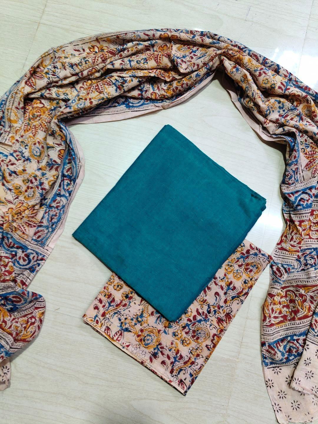 Premium Cotton Top and Kalamkari Phant With Dupatta RS127