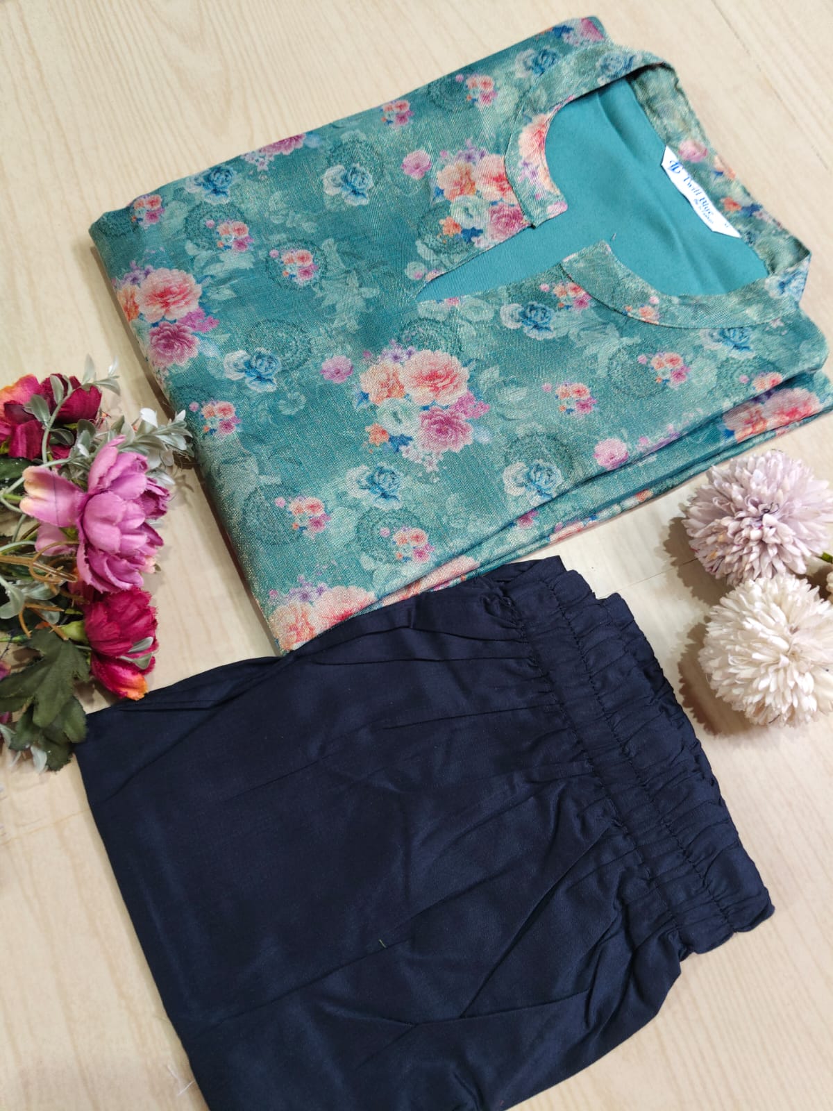 Tissue Kurti With Phant TKP03