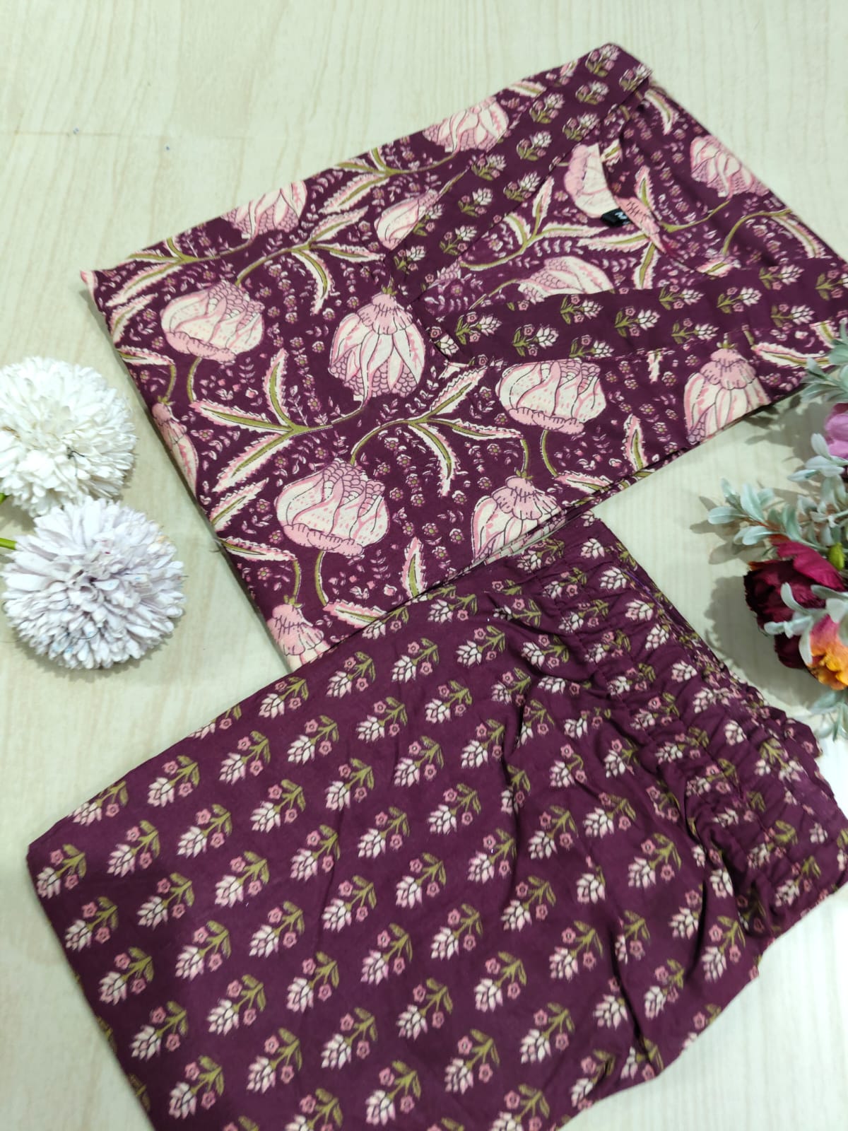 V neck Kurthi with Pant ALN04