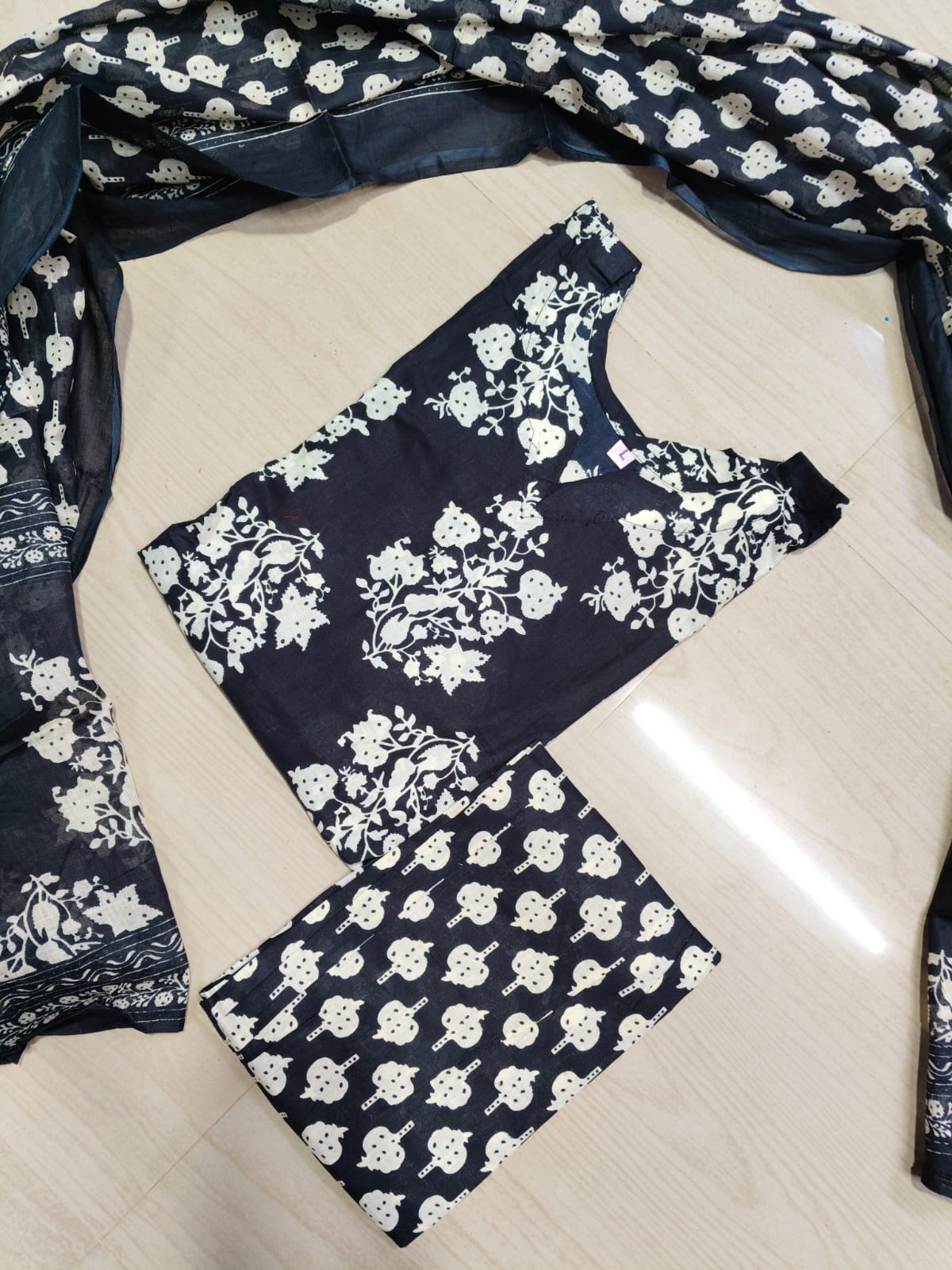 Jaipur Cotton Kurti Set - JKS12 (Check Our Size Chart Before Placing the Order)