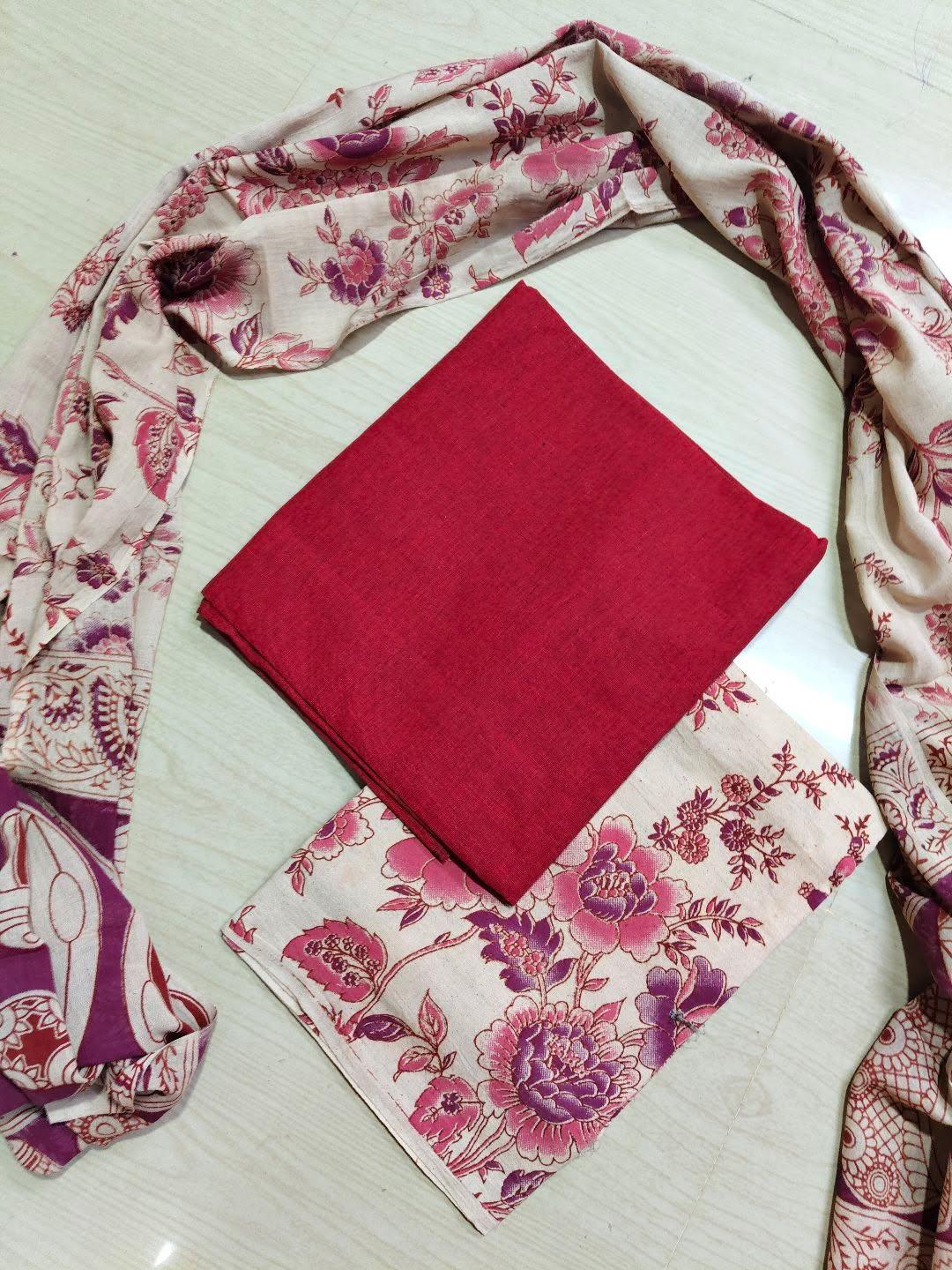 Premium Cotton Top and Kalamkari Phant With Dupatta RS134