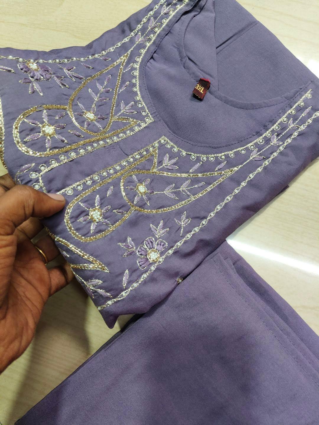 Premium Roman Silk Kurti Set EW139