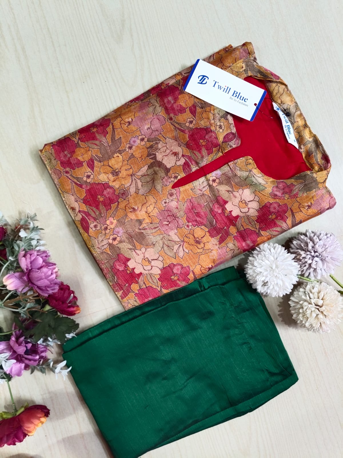 Tissue Kurti With Phant TKP02