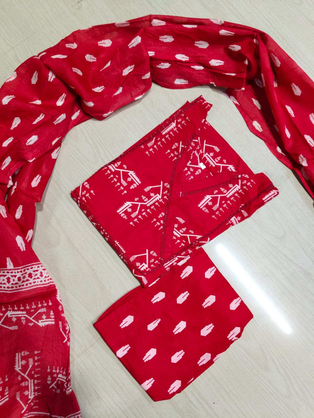 Jaipur Cotton Kurti Set - JKS15 (Check Our Size Chart Before Placing the Order)