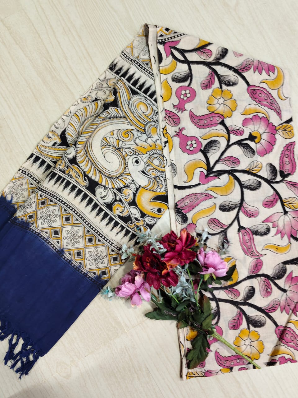 Kalamkari Pure Cotton Duppatas KCD16