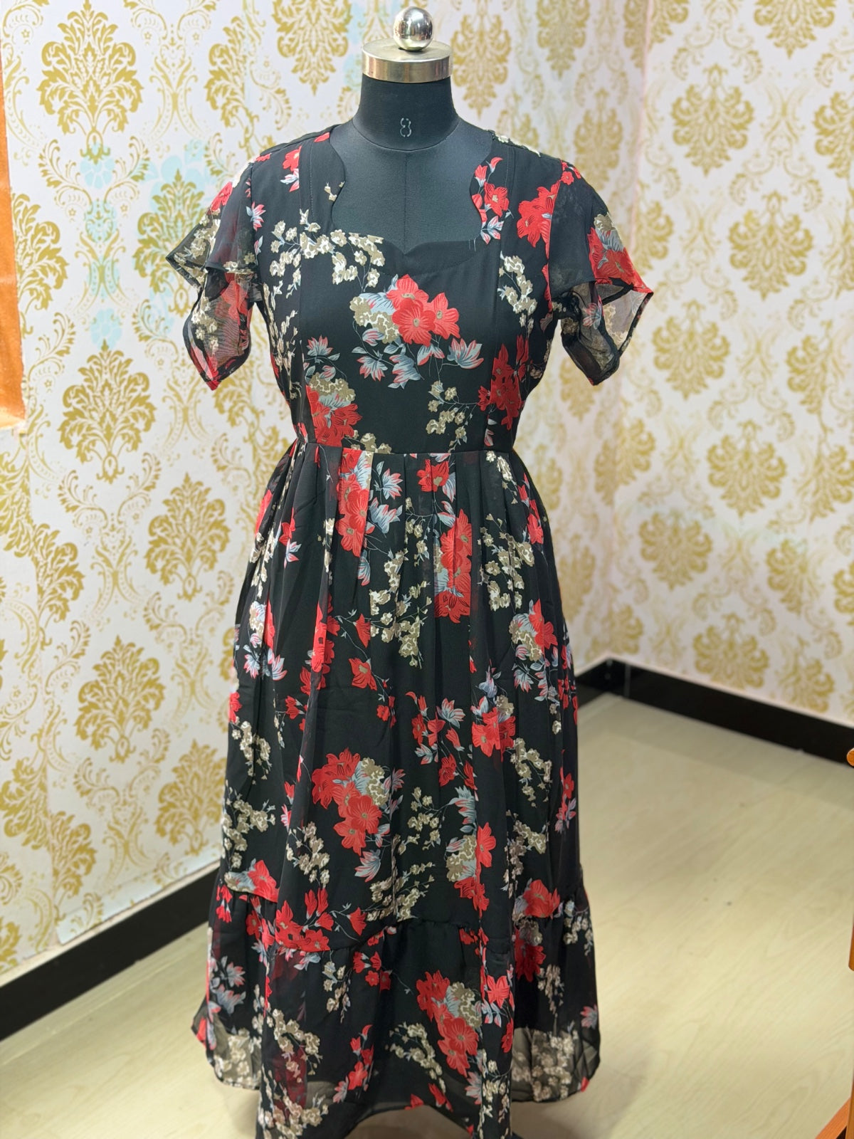 Georgette Floral Frock GFF17