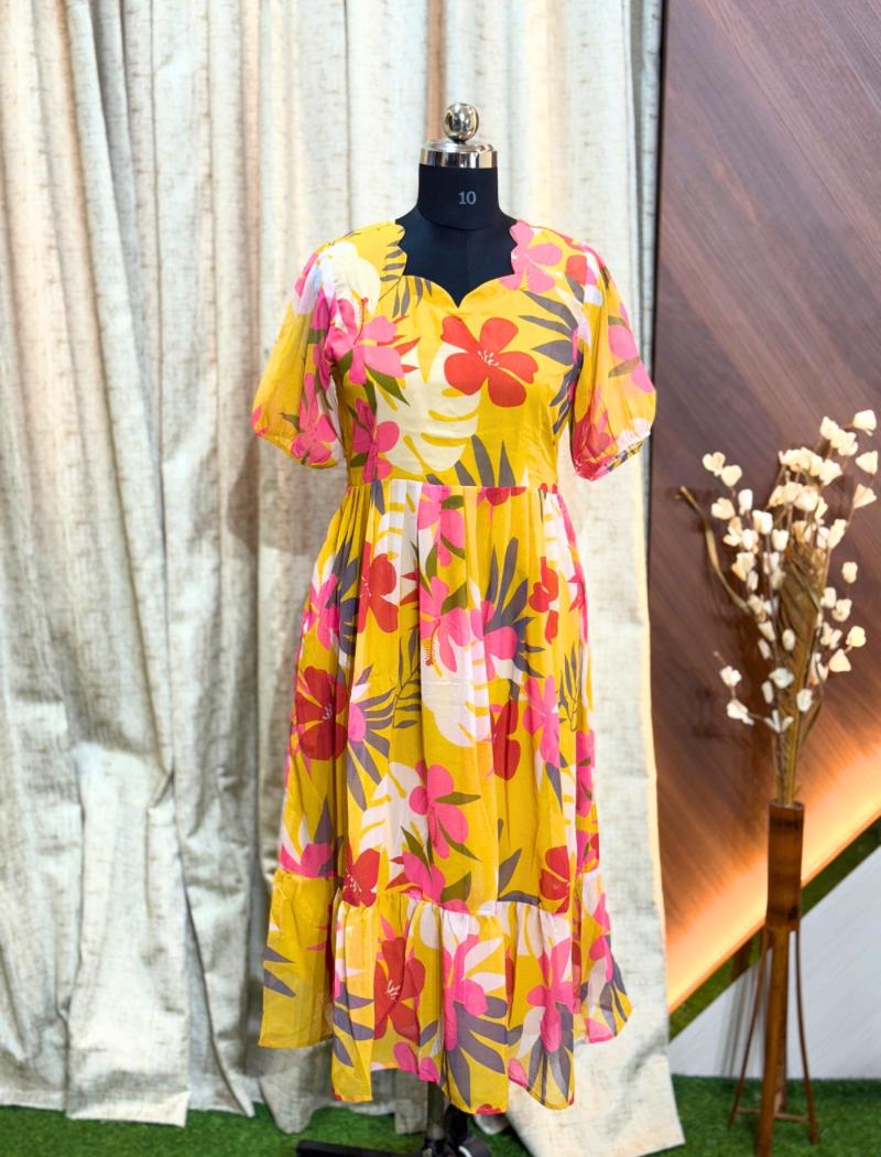 Georgette Floral Frock GFF17
